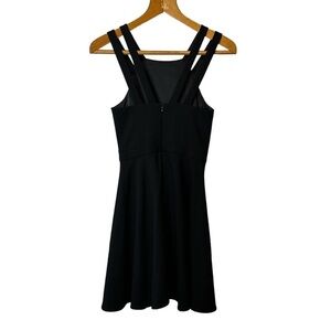 French Connection Black Double Strap A-Line Cocktail Party Dress—Size 0